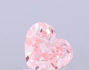 0.9ct HEART Fancy Intense Pink VVS2 Coloured Lab diamond