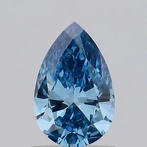0.72ct PEAR Fancy Vivid Blue VS1 Coloured Lab diamond