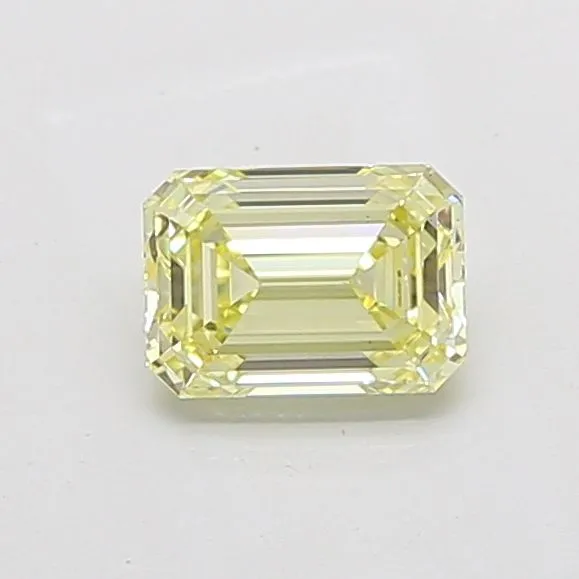 1.35ct EMERALD Fancy Light Yellow VS1 Coloured Lab diamond