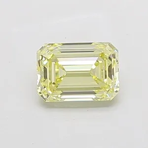 1.35ct EMERALD Fancy Light Yellow VS1 Coloured Lab diamond