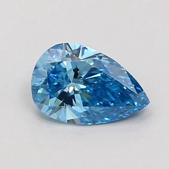 0.37ct PEAR Fancy Vivid Blue VVS2 Coloured Lab diamond