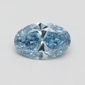 0.5ct OVAL Fancy Vivid Blue VS2 Coloured Lab diamond