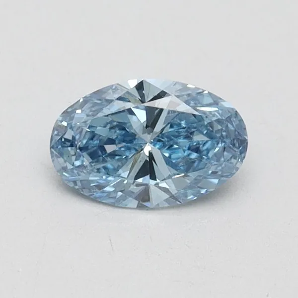 0.5ct OVAL Fancy Vivid Blue VS2 Coloured Lab diamond