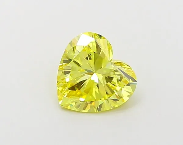 1.06ct HEART Fancy Vivid Yellow VVS2 Coloured Lab diamond