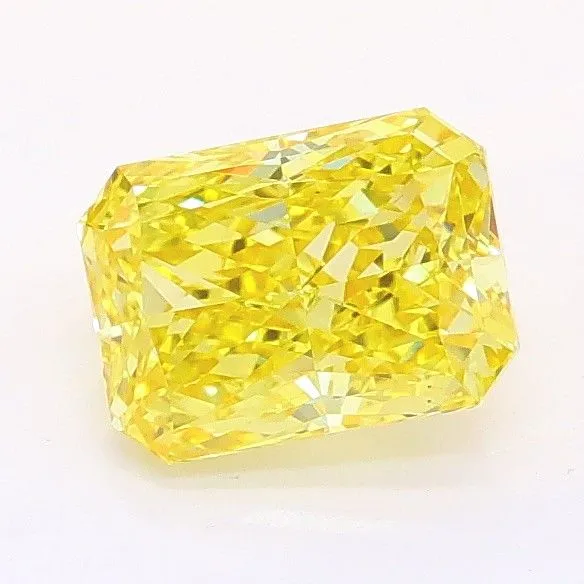 1.09ct RADIANT Fancy Vivid Yellow VS1 Coloured Lab diamond