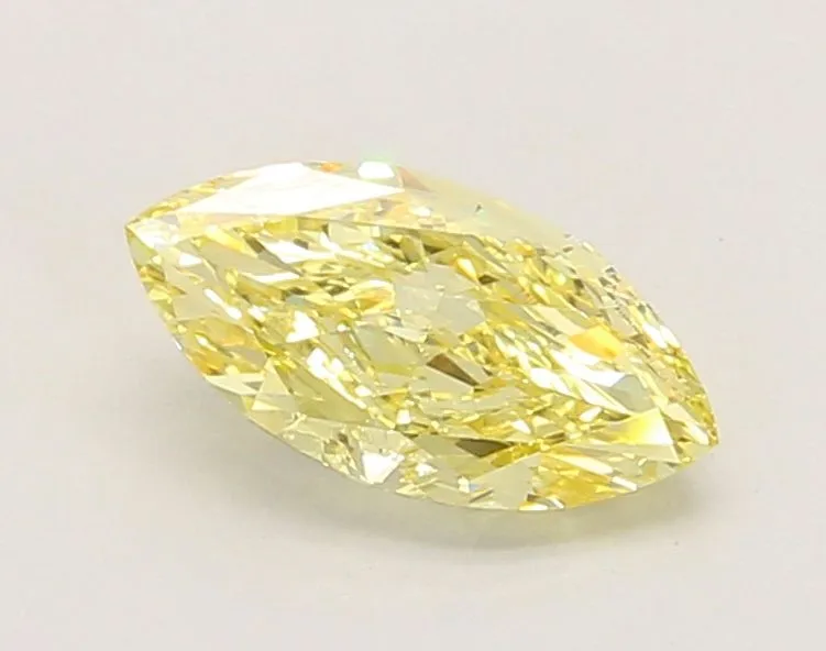 1.04ct MARQUISE Fancy Intense Yellow VVS2 Coloured Lab diamond