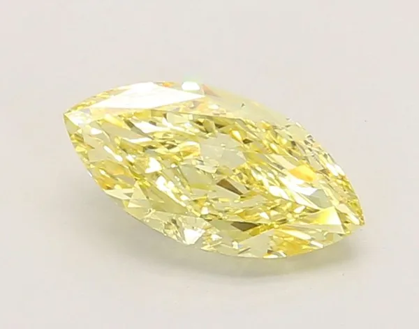 1.04ct MARQUISE Fancy Intense Yellow VVS2 Coloured Lab diamond