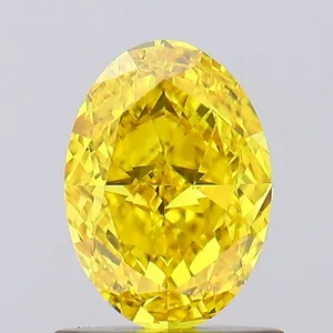 1ct OVAL Fancy Vivid Yellow VVS2 Coloured Lab diamond