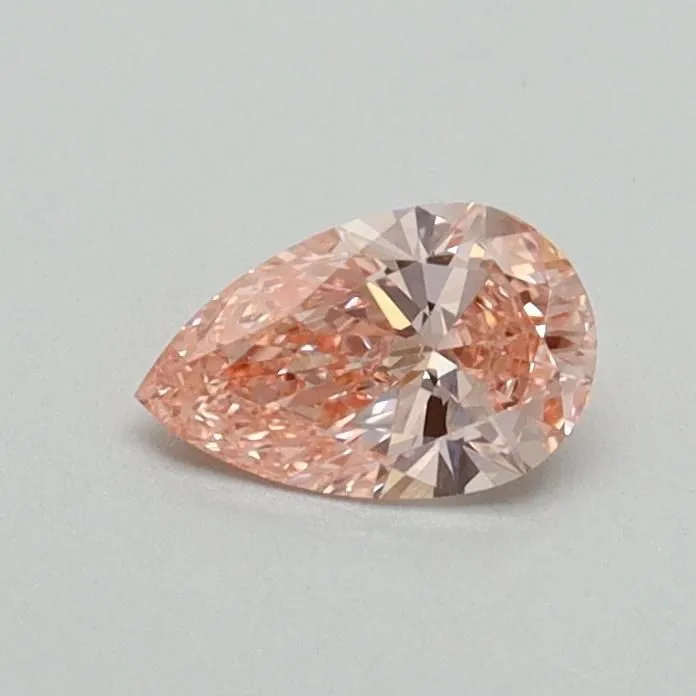 0.33ct PEAR Fancy Vivid Pink VVS2 Coloured Lab diamond