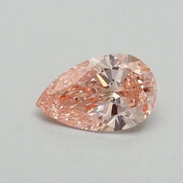 0.33ct PEAR Fancy Vivid Pink VVS2 Coloured Lab diamond