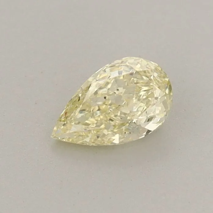 0.34ct PEAR Fancy Light Yellow VS2 Coloured Lab diamond