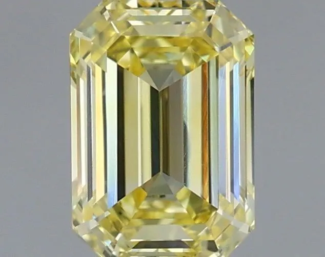 1.08ct EMERALD Fancy Intense Yellow VVS2 Coloured Lab diamond