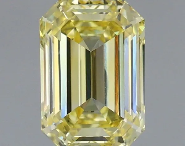 1.08ct EMERALD Fancy Intense Yellow VVS2 Coloured Lab diamond