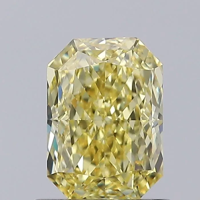 1.05ct RADIANT Fancy Vivid Yellow VS1 Coloured Lab diamond