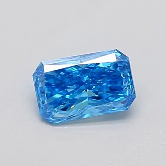 0.36ct RADIANT Fancy Vivid Blue VVS2 Coloured Lab diamond