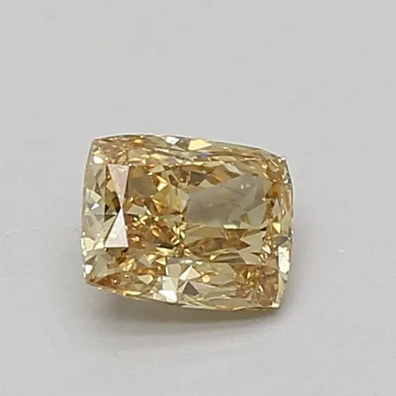 0.6ct CUSHION Fancy Yellow VVS2 Coloured Lab diamond