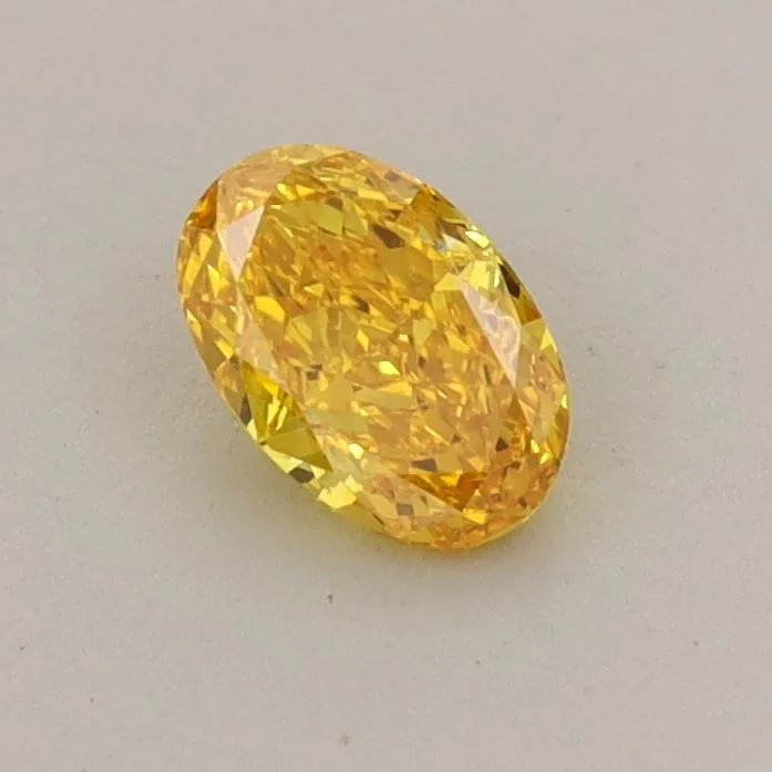 0.41ct OVAL Fancy Vivid Yellow VVS1 Coloured Lab diamond