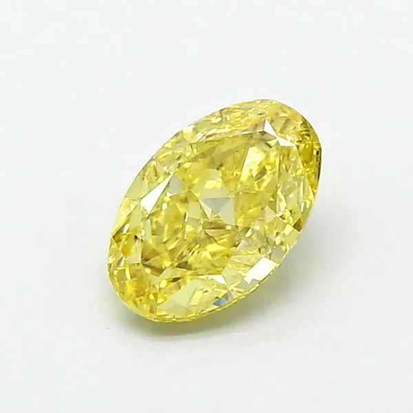 1.02ct OVAL Fancy Intense Yellow VS2 Coloured Lab diamond
