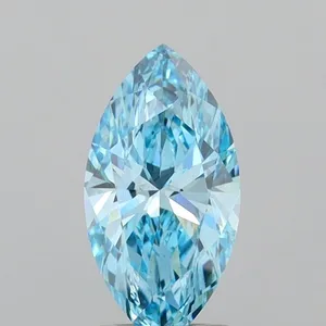 1.33ct MARQUISE Fancy Vivid Blue VS2 Coloured Lab diamond