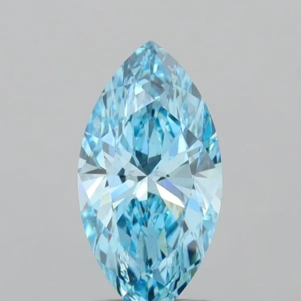 1.33ct MARQUISE Fancy Vivid Blue VS2 Coloured Lab diamond