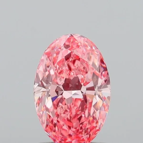 1.09ct OVAL Fancy Vivid Pink VS1 Coloured Lab diamond