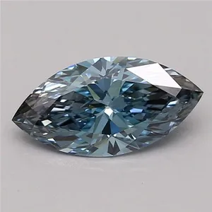 1.03ct MARQUISE Fancy Vivid Blue VVS2 Coloured Lab diamond
