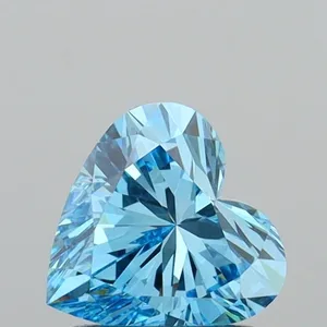 1.02ct HEART Fancy Vivid Blue VVS2 Coloured Lab diamond