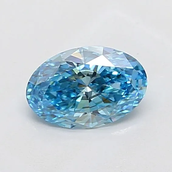 1.09ct OVAL Fancy Vivid Blue SI1 Coloured Lab diamond