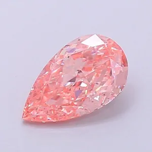 0.64ct PEAR Fancy Vivid Pink VS1 Coloured Lab diamond