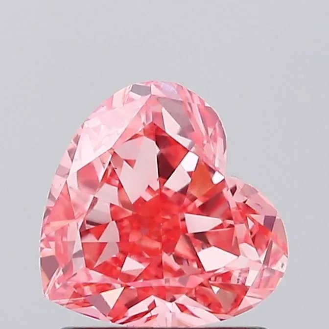 1.15ct HEART Fancy Vivid Pink VS1 Coloured Lab diamond