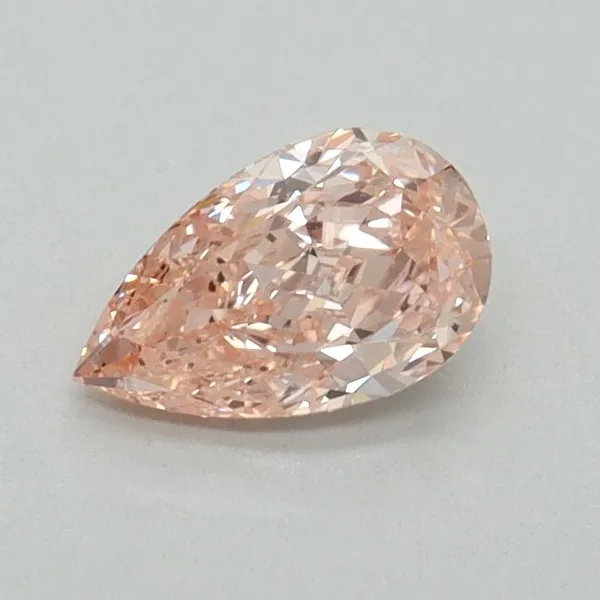 0.54ct PEAR Fancy Vivid Pink VS2 Coloured Lab diamond