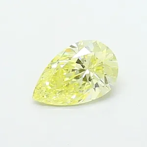 0.59ct PEAR Fancy Yellow VS1 Coloured Lab diamond