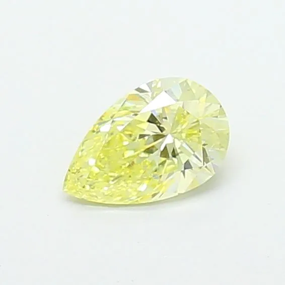 0.59ct PEAR Fancy Yellow VS1 Coloured Lab diamond