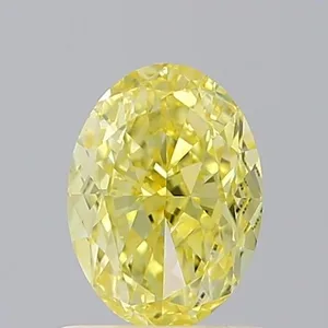 1ct OVAL Fancy Intense Yellow VS2 Coloured Lab diamond