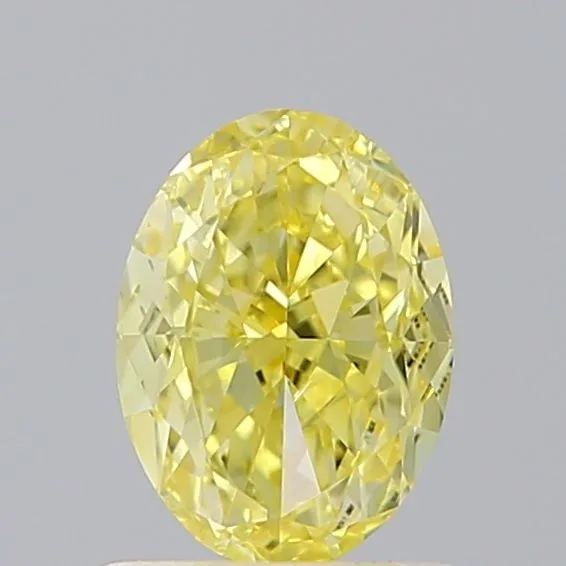 1ct OVAL Fancy Intense Yellow VS2 Coloured Lab diamond