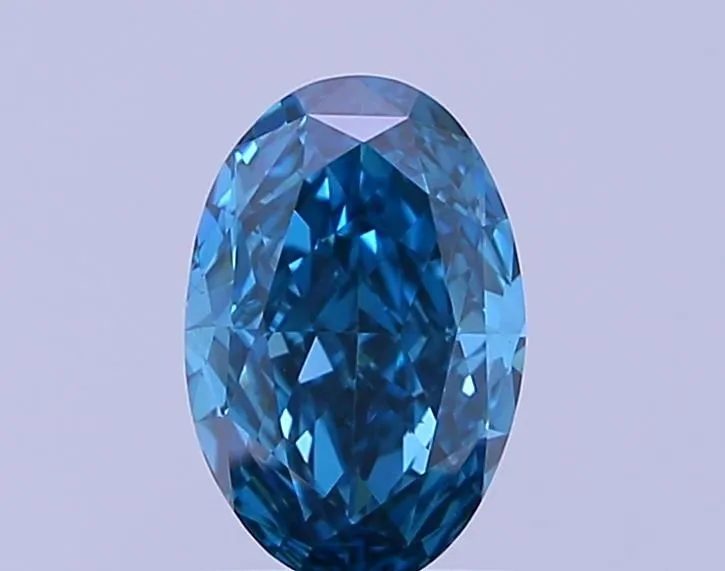 1.03ct OVAL Fancy Vivid Blue VS1 Coloured Lab diamond
