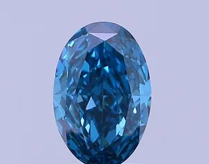 1.03ct OVAL Fancy Vivid Blue VS1 Coloured Lab diamond