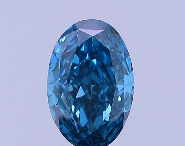 1.03ct OVAL Fancy Vivid Blue VS1 Coloured Lab diamond
