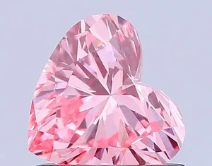 0.73ct HEART Fancy Vivid Pink VS2 Coloured Lab diamond