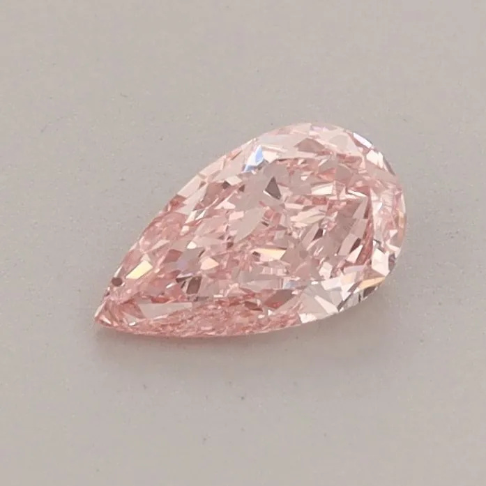 0.43ct PEAR Fancy Vivid Pink VS1 Coloured Lab diamond