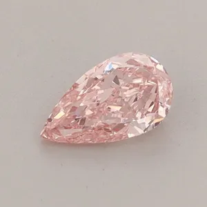 0.43ct PEAR Fancy Vivid Pink VS1 Coloured Lab diamond