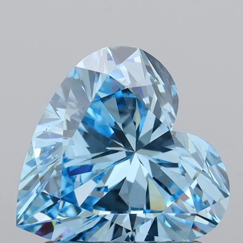 1.39ct HEART Fancy Intense Blue VS1 Coloured Lab diamond