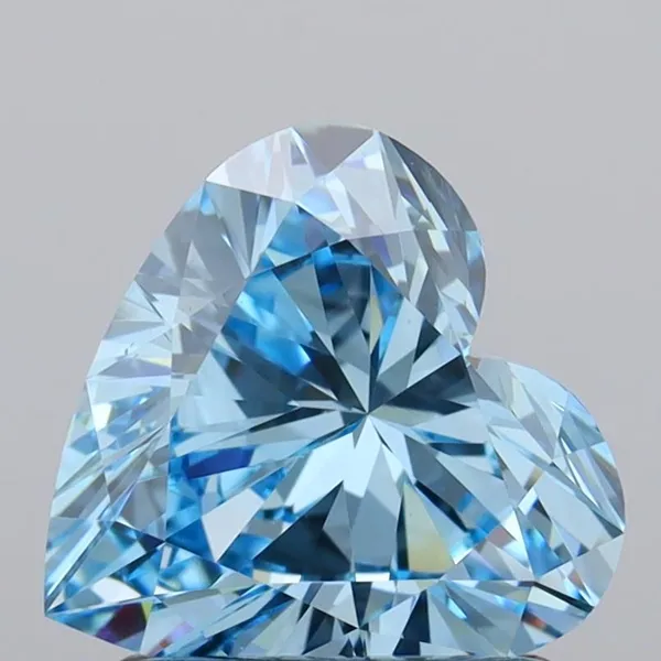 1.39ct HEART Fancy Intense Blue VS1 Coloured Lab diamond