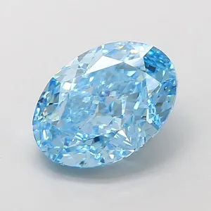 1.05ct OVAL Fancy Vivid Blue VS1 Coloured Lab diamond