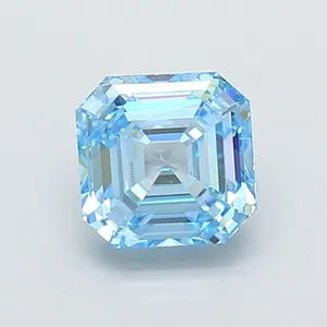 1.14ct EMERALD Fancy Vivid Blue VVS1 Coloured Lab diamond