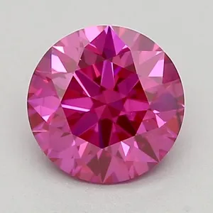0.48ct ROUND Fancy Vivid Pink VS2 Coloured Lab diamond