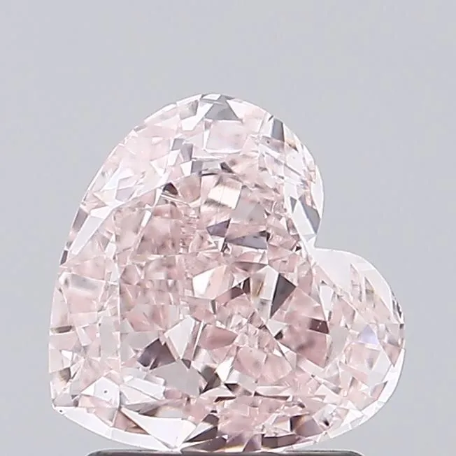 1.66ct HEART Fancy Intense Pink VS1 Coloured Lab diamond