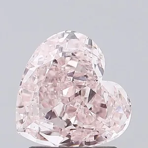 1.66ct HEART Fancy Intense Pink VS1 Coloured Lab diamond