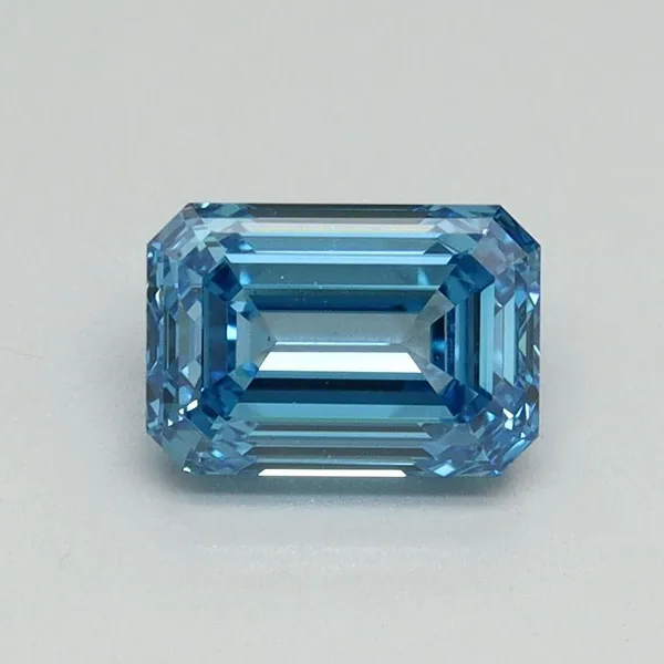 1.04ct EMERALD Fancy Vivid Blue VS1 Coloured Lab diamond