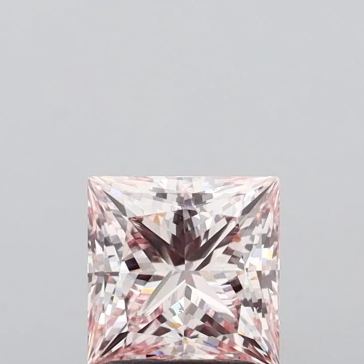 1.51ct PRINCESS Fancy Intense Pink VS2 Coloured Lab diamond